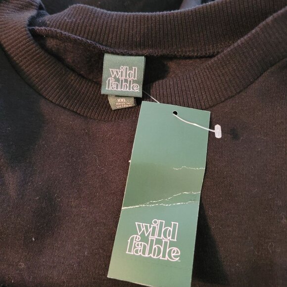 Wild Fable Black Sweatshirt Poly Cotton Blend Woman's XXL NWT JJ3394 - Picture 4 of 7